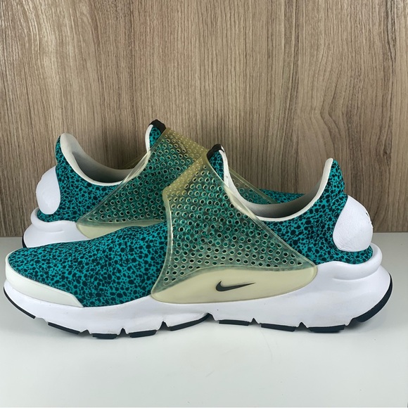 Nike Sock Dart Safari Turbo Green White Running Shoe 942198-300 Men's Size 8 - Picture 5 of 9